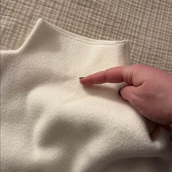 Pink Lily White Mockneck Sweater - Picture 7 of 8